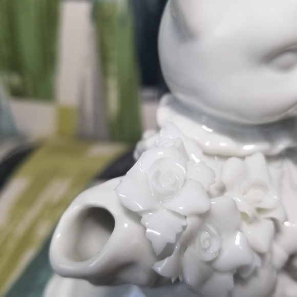 Lady Cat Tea Pot In Fancy Dress With Ruffle Details Victorian Style Cottage Core - Picture 13 of 14